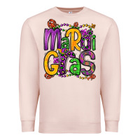 Pale Pink mardi gras Premium Sweatshirt - OliviaCreatesArt