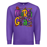 Purple mardi gras Premium Sweatshirt - OliviaCreatesArt