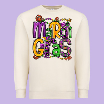 Mardi Gras Premium Sweatshirt Designed By Oliviacreatesart