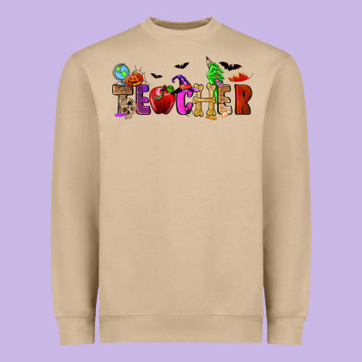 Halloween Teacher Heavyweight Sweatshirt Designed By Ranaportraitstore