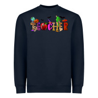 Navy Halloween Teacher Heavyweight Sweatshirt - RanaPortraitStore