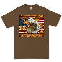 Cacao American Flag Eagle Premium Tee - LillyAllenDesigns