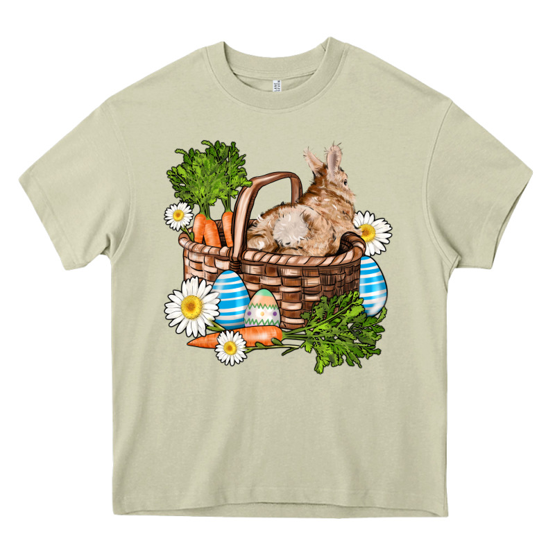Easter Bunny In Basket Wıth Carrot And Eggs Heavy Core Tee by AdoDesignShop | Teevron