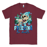 Burgundy Freezing To Death Classic Tee - MaliasSmallBusiness