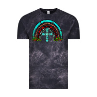 Cloud Black cross christmas rainbow Vintage Tee - JahusDesignShop