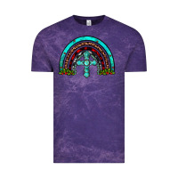 Cloud Purple cross christmas rainbow Vintage Tee - JahusDesignShop