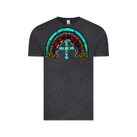 Vintage Black cross christmas rainbow Vintage Tee - JahusDesignShop