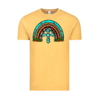 Vintage Mustard cross christmas rainbow Vintage Tee - JahusDesignShop