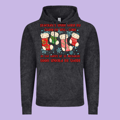 Stockings Were Hung By Chimney Vintage Hoodie Designed By Maliassmallbusiness