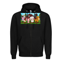 Black cute farm animals Zipper Hoodie - TumblerDesignByShophia