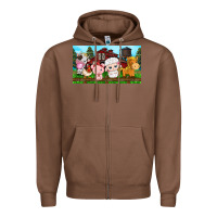 Chestnut cute farm animals Zipper Hoodie - TumblerDesignByShophia