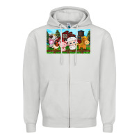 Dove Grey cute farm animals Zipper Hoodie - TumblerDesignByShophia