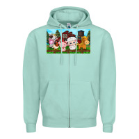Seafoam cute farm animals Zipper Hoodie - TumblerDesignByShophia