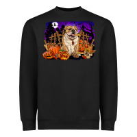 Black Halloween english bulldog Heavyweight Sweatshirt - RanaPortraitStore