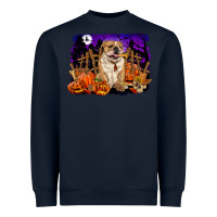 Navy Halloween english bulldog Heavyweight Sweatshirt - RanaPortraitStore