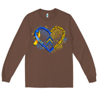 Chestnut world down syndrome day heart Long Sleeve Tee - Artiststas