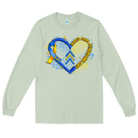 Matcha world down syndrome day heart Long Sleeve Tee - Artiststas