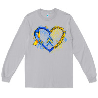 Moon Dust world down syndrome day heart Long Sleeve Tee - Artiststas