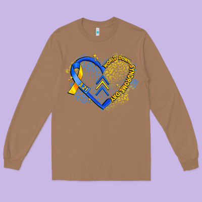 World Down Syndrome Day Heart Long Sleeve Tee Designed By Artiststas