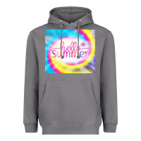 Storm Hello Summer Tie Dye Tumbler Heavyweight Hoodie - CowCowDesign