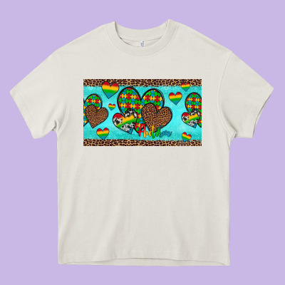Western Hearts Autism Cup Heavy Core Tee Designed By Artiststas