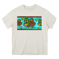 Cream western hearts autism cup Heavy Core Tee - Artiststas