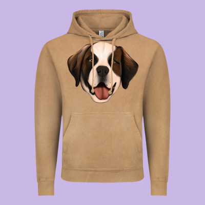 St Bernard Vintage Hoodie Designed By Jasminsmagicworld