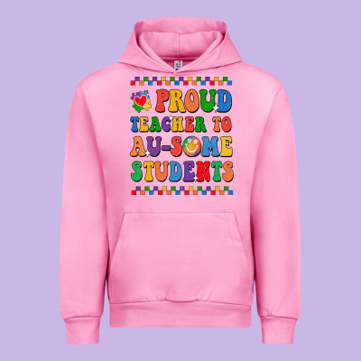 Proud Teacher To Au-some Student Urban Hoodie Designed By Cowhidedigitalart