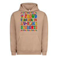 Pigment Burro Proud Teacher to au-some student Urban Hoodie - CowhideDigitalArt