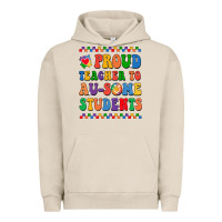 Pigment French Oak Proud Teacher to au-some student Urban Hoodie - CowhideDigitalArt