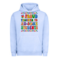 Pigment Grape Ice Proud Teacher to au-some student Urban Hoodie - CowhideDigitalArt