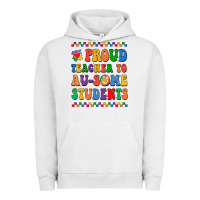 Pigment Lunar Rock Proud Teacher to au-some student Urban Hoodie - CowhideDigitalArt