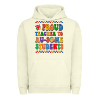 Pigment Pistachio Proud Teacher to au-some student Urban Hoodie - CowhideDigitalArt