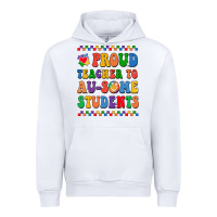 White Proud Teacher to au-some student Urban Hoodie - CowhideDigitalArt