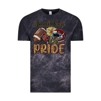 Cloud Black small town big pride maroon yellow Vintage Tee - MaliasSmallBusiness