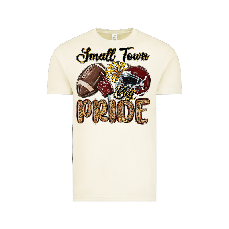 Small Town Big Pride Maroon Yellow Vintage Tee by MaliasSmallBusiness | Teevron