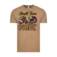 Vintage Coffee small town big pride maroon yellow Vintage Tee - MaliasSmallBusiness