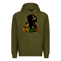 Army Green Blessed black history Premium Hoodie - HowdyJamesFarm