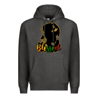 Charcoal Heather Blessed black history Premium Hoodie - HowdyJamesFarm