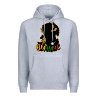 Heather Grey Blessed black history Premium Hoodie - HowdyJamesFarm