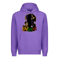 Purple Blessed black history Premium Hoodie - HowdyJamesFarm