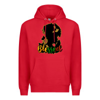 Red Blessed black history Premium Hoodie - HowdyJamesFarm