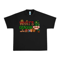 Black What's crackin Christmas Urban Heavy Tee - NancyCooperArtShop