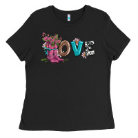 Black valentines day love and boots Ladies Tee - AdoDesignShop