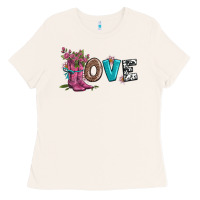 Bone valentines day love and boots Ladies Tee - AdoDesignShop