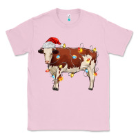 Bubblegum Pink Christmas cow Classic Tee - MaliasSmallBusiness