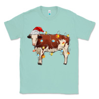 Seafoam Christmas cow Classic Tee - MaliasSmallBusiness