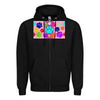 Black paw print Zipper Hoodie - TumblerDesignByShophia