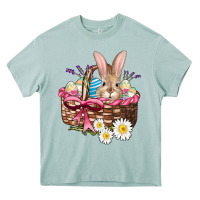 Easter Bunny And Basket Heavy Core Tee | Teevron