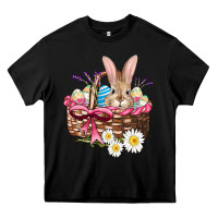 Black easter bunny and basket Heavy Core Tee - AdoDesignShop